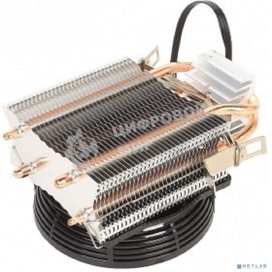 Кулер для процессора AeroCool/Formula Verkho 2 серебристый, 90 мм, алюминий/медь, 2000 об/мин, 25 дБ, 4 pin, 110 Вт, 125 мм