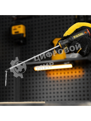 Отвертка Denzel PH2х200 мм, S2, 3к рукоятка