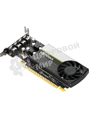 Видеокарта VGA PNY NVIDIA QUADRO T1000, 4 Gb GDDR6/128 bit, PCI Express 4.0 x16, 4x mDP, PG172