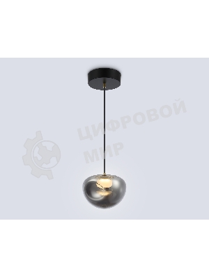 Подвесной светодиодный светильник Ambrella light LH12001 BK/GD/SM черный/золото/дымчатый 6W 3000K D180*145