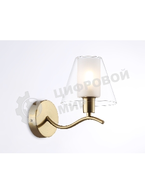 Настенный светильник Ambrella light LH57095 BS/FR латунь/белый матовый E14 max 40W 230*140*200