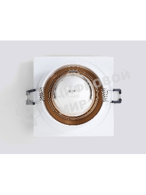 Светильник встраиваемый Ambrella light TN102728 WH/GD белый/золото GU5.3 92*92*23