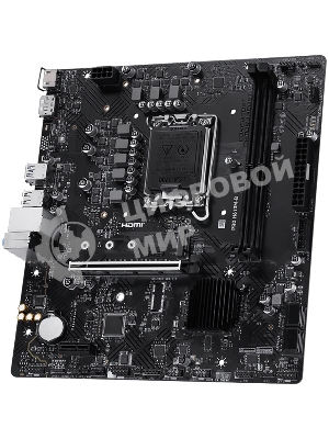 Материнская плата MSI PRO H610M-B, LGA1700, Intel H610, 2xDDR5, 4xSATA, 1xM.2, 1xPCIe 4.0 x16, DisplayPort, HDMI, 1x1Gb LAN, 3x3.5 мм, 7.1, microATX
