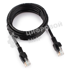 Патч-корд UTP Cablexpert cat.5e, 2м, литой, многожильный, черный
