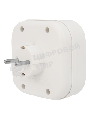 Четверник электрический Rexant 16 А с заземлением белый