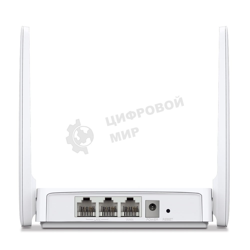 Роутер Mercusys 300Mbps Multi-Mode Wireless N Router, 2× Fixed External Antennas, 2× 10/100 Mbps LAN Ports, 1× 10/100 Mbps WAN Port, FEATURE: Access Point Mode, WPS/Reset Button, IPTV, IPv6, Beamforming, MU-MIMO, Parental Controls, Guest Network