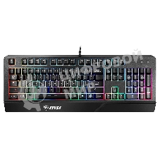 Клавиатура проводная MSI VIGOR GK20 RU черный USB Multimedia for gamer LED (подставка для запястий)