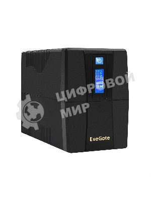 Источник бесперебойного питания ExeGate Power Smart ULB-650.LCD.AVR.4C13 650VA/360W, LCD, AVR, 4*C13, черный