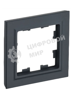 Рамка 1-местная IEK BRITE РУ-1-БрГ графит