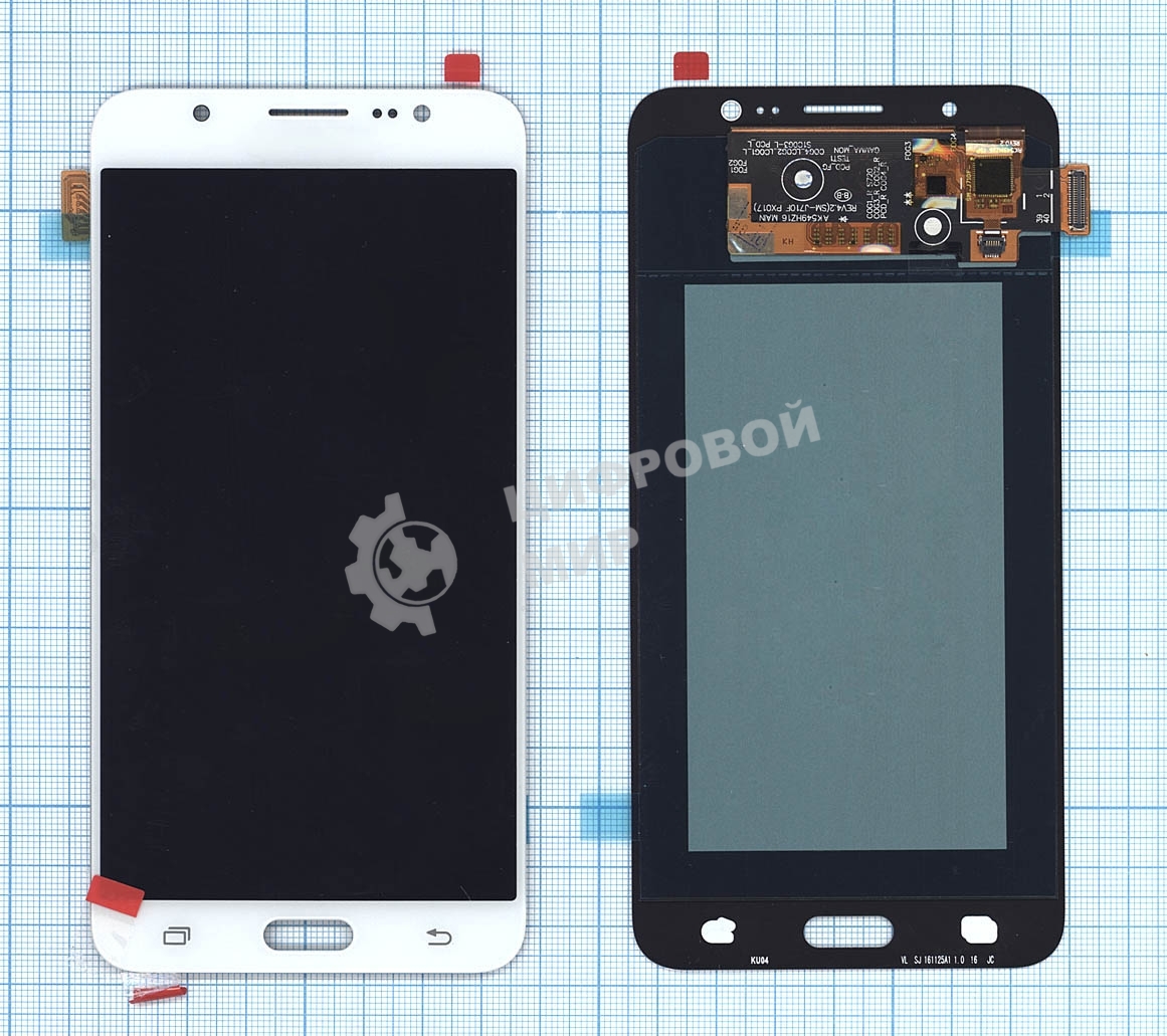 Дисплей для Samsung Galaxy J7 (2016) SM-J710F в сборе с тачскрином (OLED) белый