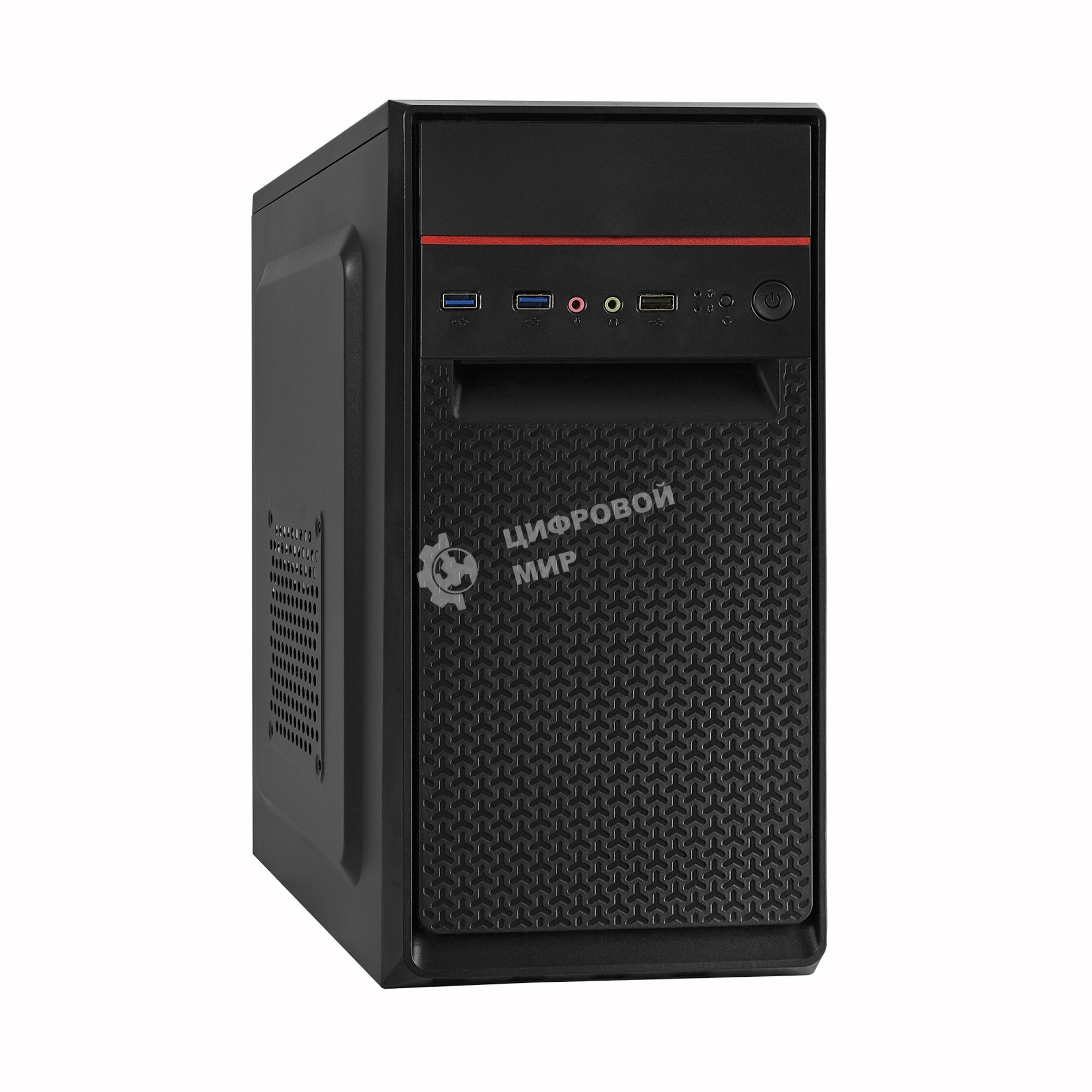 Компьютерный корпус ExeGate EX283062RUS Minitower ExeGate BAA-107U Black, mATX, (AAA400, 80мм), 1хUSB+2хUSB 3.0, Audio