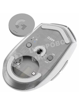 Мышь беспроводная Logitech G309 Lightspeed белый, 25600 dpi, радиоканал, Bluetooth, USB, кнопки - 6