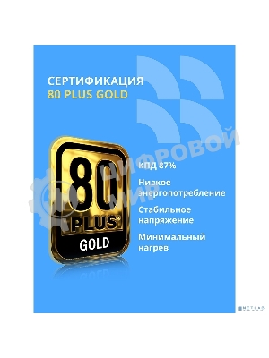 Блок питания CBR ATX 850W 80+ Gold, Full Modular, DC-DC, APFC, 24pin, 1хPCIE5.1(12+4pin), 2х8-pin(4+4P), 3х6+2pin, 5хSATA, 3хIDE, 14cm fan, 1.5м кабель питания, черный [PSU-ATX850-14MG] BOX
