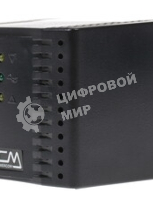 Стабилизатор напряжения Powercom Voltage Regulator, 3000VA, Black, Schuko