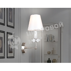 Настенный светильник Ambrella light LH71005 BN/WH никель/белый E14 max 40W 210*150*355