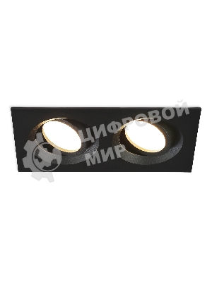 Встраиваемый поворотный точечный светильник Ambrella light TN102746/2 BK черный IP20 GU5.3/2 180*95*25