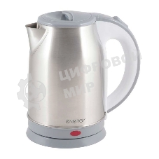 Чайник электрический Energy E-202, нержавейка, 1.8 л, диск