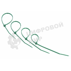 Хомут-стяжкa нeйлонoвая Rexant 150x2,5 мм, зеленая, упаковка 25 шт.