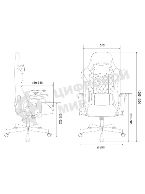 Кресло Бюрократ VIKING 7 KNIGHT B FABRIC черный, ткань, 120 кг, механизм качания