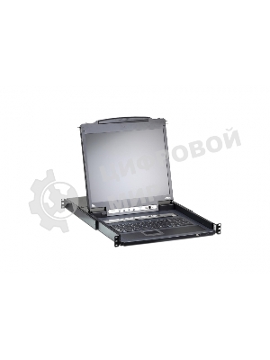 Переключатель KVM 16-портовый IP с ЖК-дисплеем Slideaway/ATEN SINGLE RAIL 16P PS/2-USB LCDKVMP 19INCH WIH IP