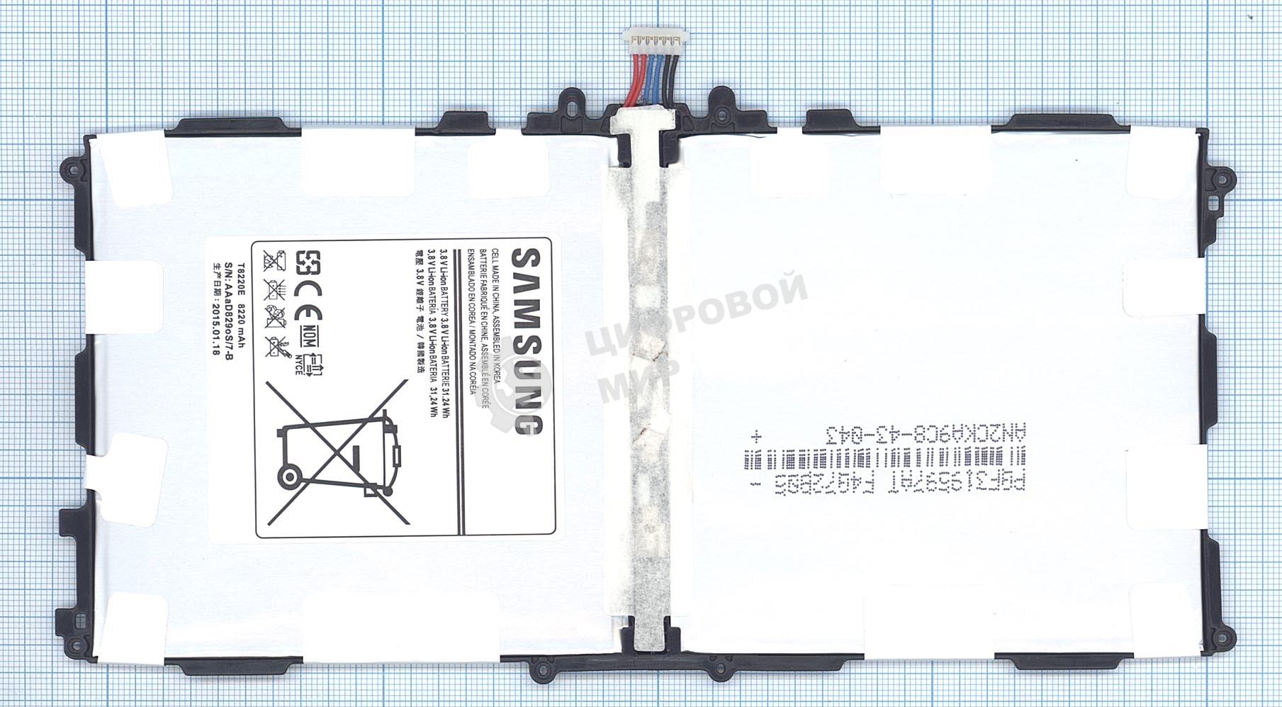 Аккумуляторная батарея T8220E для Samsung Galaxy Note SM-P600, SM-P601