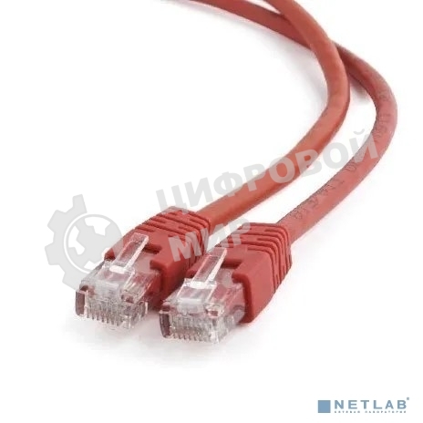 Патч-корд UTP Cablexpert cat.6, 1м, литой, многожильный, красный