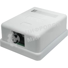 Розетка компьютерная 1-м 8P8C (RJ-45) UTP кат.5E SUPRLAN 10-0307