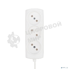 Удлинитель PROconnect STANDARD 3 гнезда, 1.5 м, 2х0.75 мм², б/з, белый