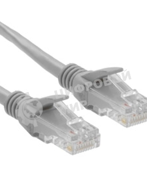 Патч-корд ExeGate EX286385RUS UTP-RJ45-RJ45-5e-5M-LSZH-GY, UTP, cat.5e, LSZH, 5м, серый