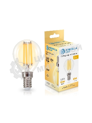 Лампа светодиодная 451533 Filament LED P45 15W E14 2700K 220-240V
