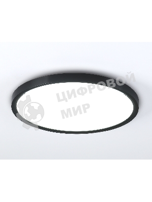 Потолочный светодиодный светильник Ambrella light FZ3055 BK черный IP44 33W+10W 6400+6400К D370*40 (Без ПДУ)