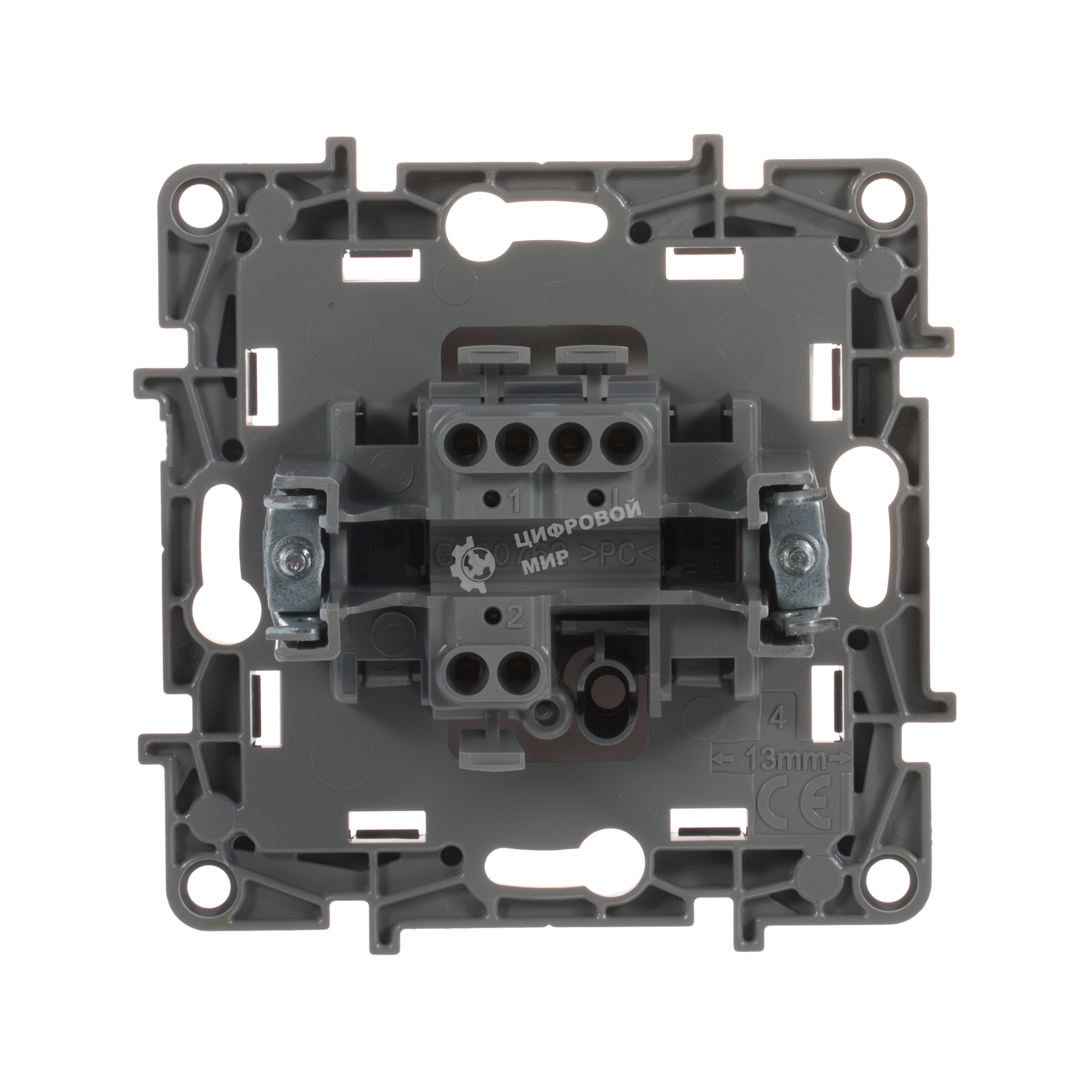 Переключатель ETIKA 10А, на винтах, бел.