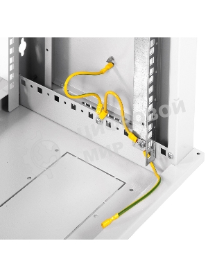 Шкаф телеком. настенный разборный 6U (600х520) дверь стекло, черный (ШРН-Э-6.500-9005)