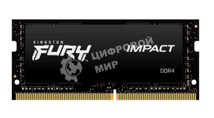 Оперативная память Kingston Fury Impact, DDR4, 32GB (1x32GB), 3200MHz, CL20, SO-DIMM