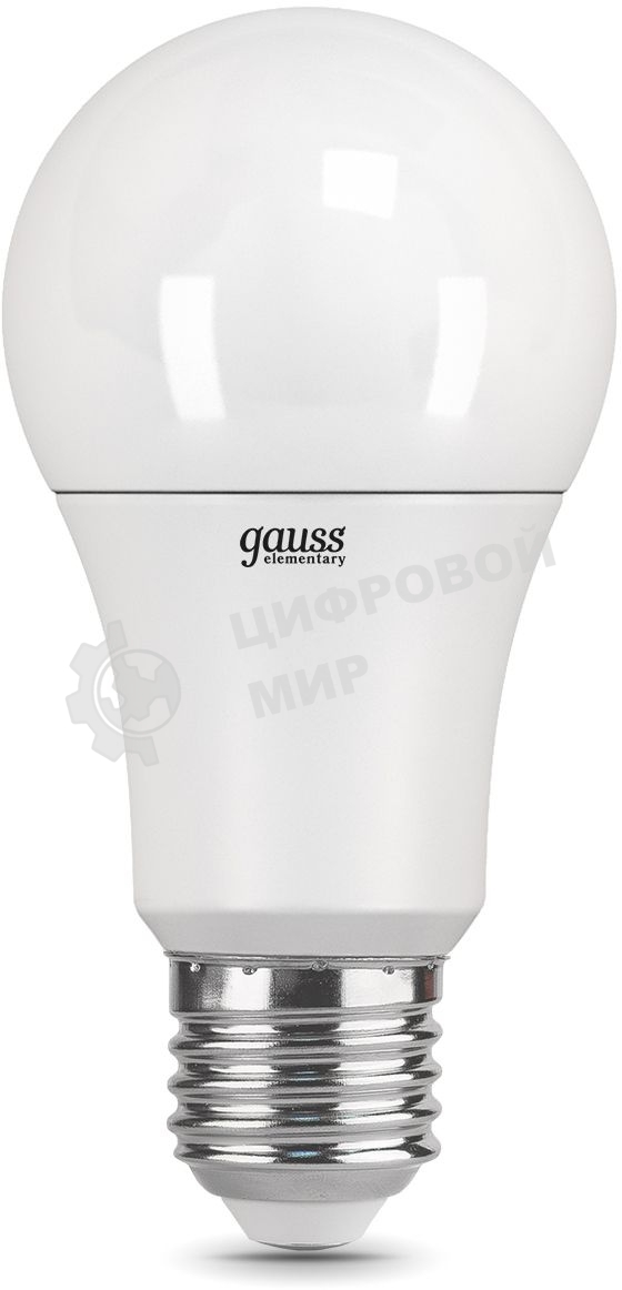 Лампа светодиодная Gauss Elementary 20Вт цок.: E27 груша 220B 6500K св. свеч. белый хол. A60 (упак.: 10 шт)