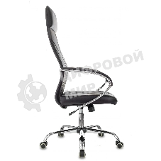 Кресло руководителя Бюрократ CH-610SL черный эко.кожа крестов. металл хром пластик черный