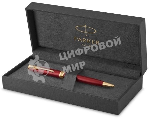 Ручка шариковая Parker Sonnet Core K539 (CW1931476) LaqRed GT M, черные чернила, подарочная коробка
