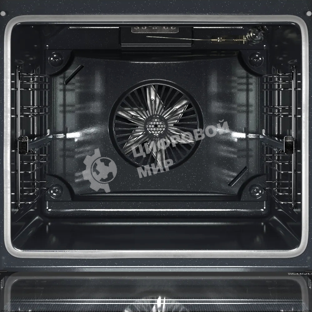 Встраиваемый духовой шкаф Kuppersberg HF 609 B, High-Tech, объем 80 л, 10 режимов работы, телескопические направляющие, цифровой таймер, 2 стекла в дверце, утапливаемые переключатели, энергоэффективность А, черный