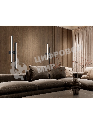 Настенный светодиодный светильник Ambrella light FL6152 BK черный 18W 3000K-6400K 510*120*65