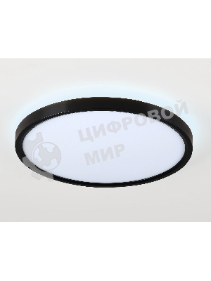 Потолочный светодиодный светильник Ambrella light FZ3055 BK черный IP44 33W+10W 6400+6400К D370*40 (Без ПДУ)