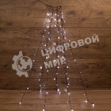 Елочная гирлянда с кольцом Neon-night 7 нитей по 1,5 метра, цвет диодов белый, не соединяется