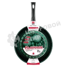 Сковорода НЕВА-МЕТАЛЛ 16128 Каменная 28 см, Балтик грин н/р