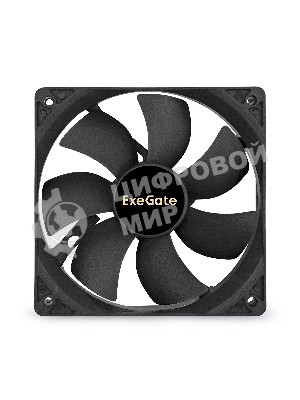 Вентилятор для корпуса ExeGate EX12025S2P черный, 120 мм, 1500 об/мин, 24 дБ, 2 pin