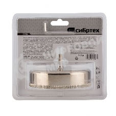 Сверло по керамической плитке и стеклу Сибртех, 110 х 55 мм, 6 гр.хв-к, с центр. сверлом