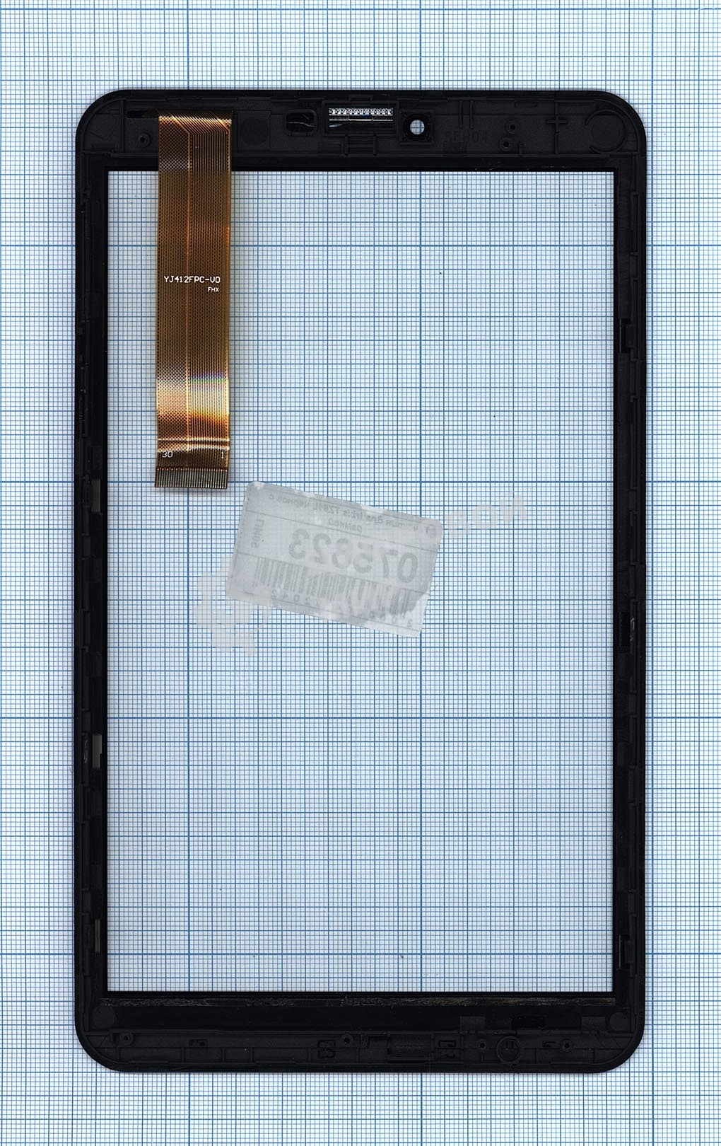 Сенсорное стекло (тачскрин) для Irbis TZ81L, черное с рамкой