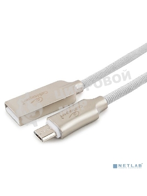 Кабель USB2.0 Cablexpert CC-P-mUSB02W-1.8M, AM/microB, серия Platinum, длина 1.8м, белый, блистер