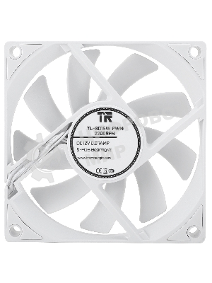 Вентилятор корпусный Thermalright TL-8015W (80x80x15mm, 4-pin PWM, 28.4CFM, 23.3dBA, 2200RPM, White)