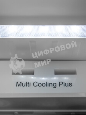 Холодильник LEX LSB530BlID wind черный стекло двухкамерный 283/183л морозилка слева, Total No Frost, Side by Side