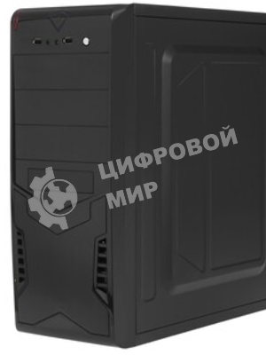 Компьютерный корпус Miditower ExeGate EX280386RUS CP-604 Black, ATX, (CP350W, 80мм), 2хUSB, Audio