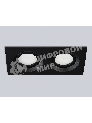 Встраиваемый поворотный точечный светильник Ambrella light TN102746/2 BK черный IP20 GU5.3/2 180*95*25